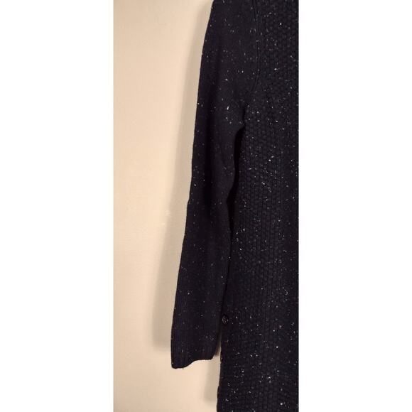 Talbots Textured Sabrina Sweater - Donegal Speckled Blue Size Medum Cotton Blend - Picture 5 of 11